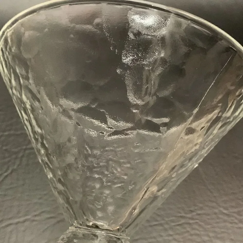Textured Glass Serving Ice Cream Sundae Parfait Fruit 12 Ounce Dish Bowl Set 3